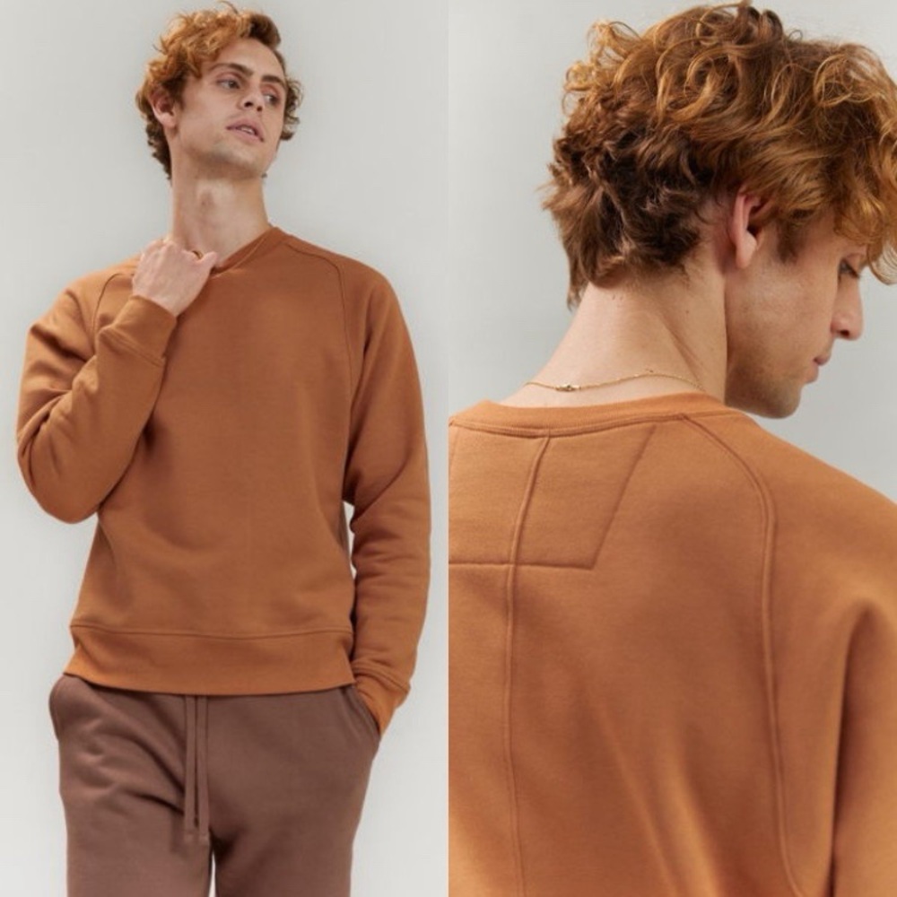 GIRLFRIEND COLLECTIVE Chai 50/50 Relaxed Crew Sweatshirt Top